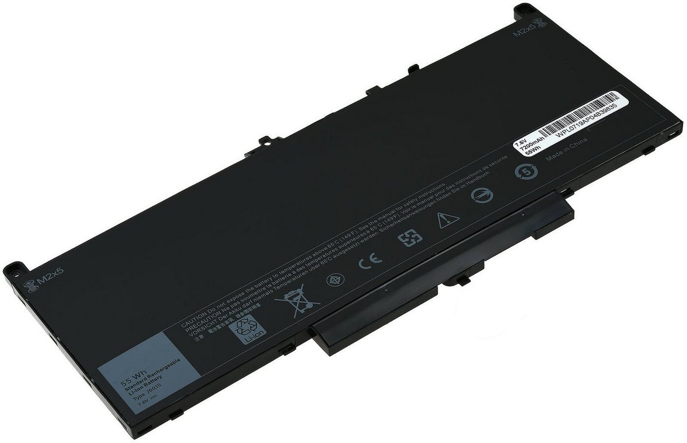 Powery Akku für Dell Latitude E7470 Laptop-Akku 7200 mAh (7.6 V) von Powery