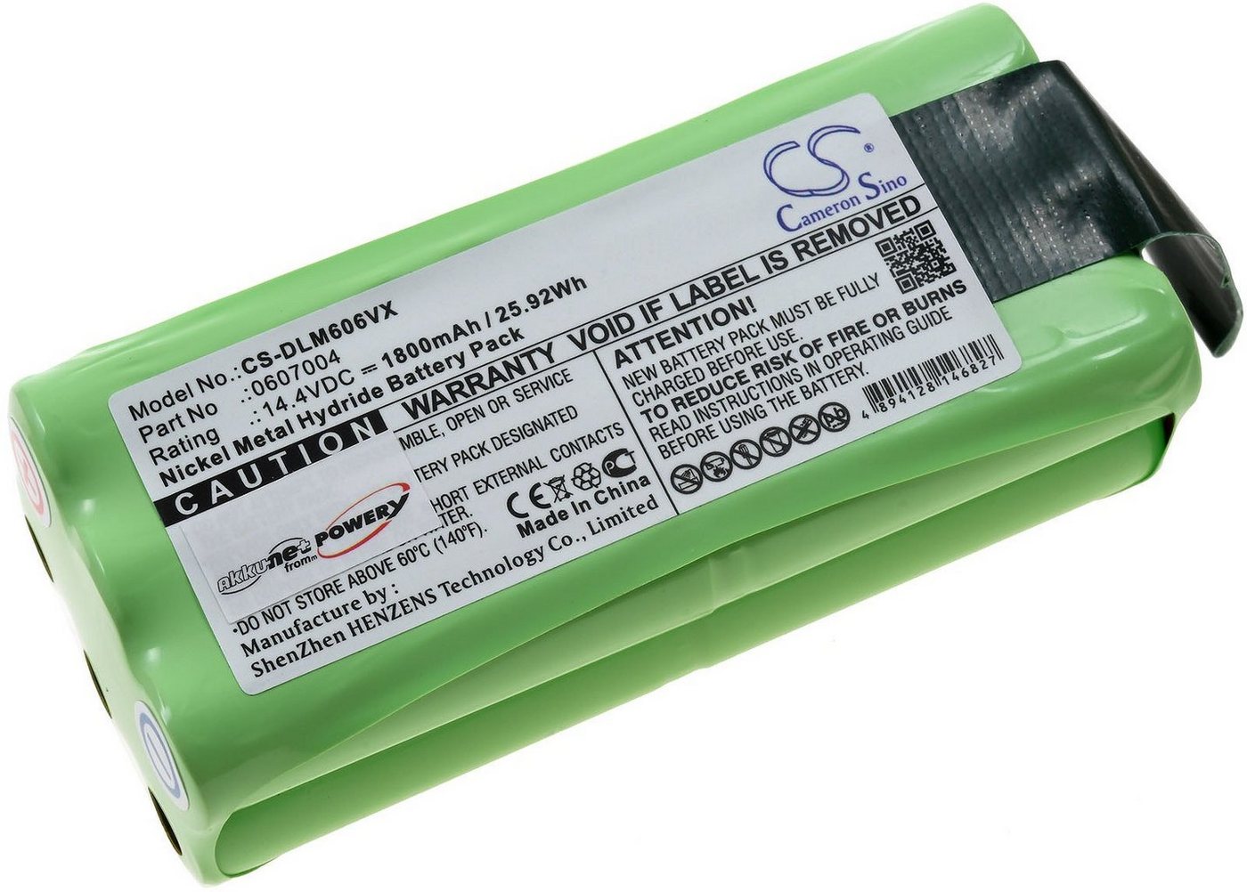 Powery Akku für Dirt Devil Libero M606-2 Akku 1800 mAh (14.4 V) von Powery