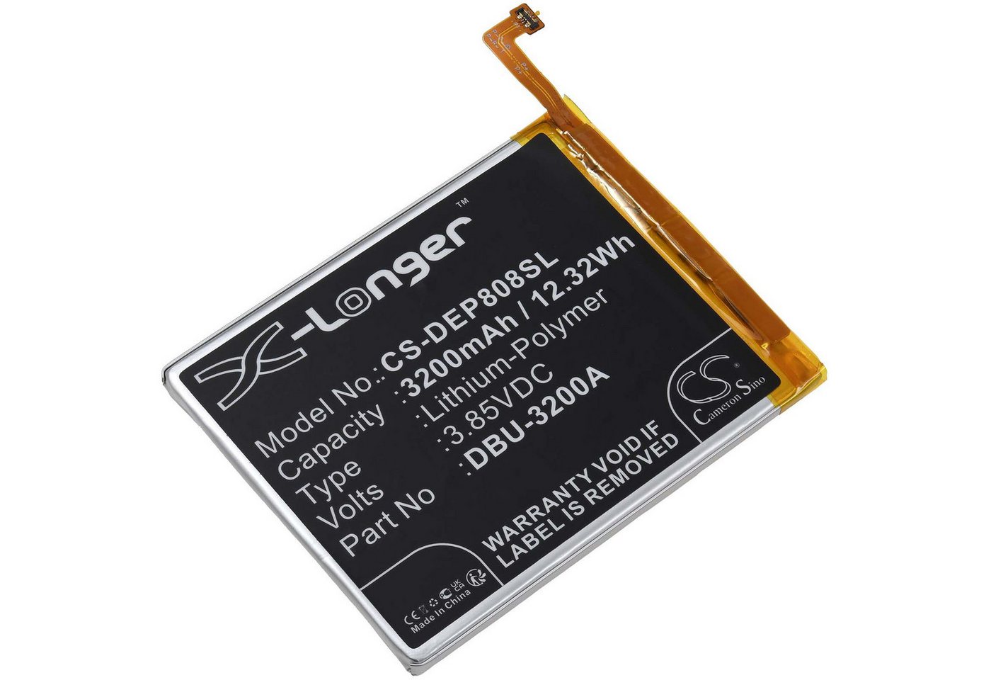 Powery Akku für Doro 8080 8050 Handy-Akku 3200 mAh (3.85 V) von Powery