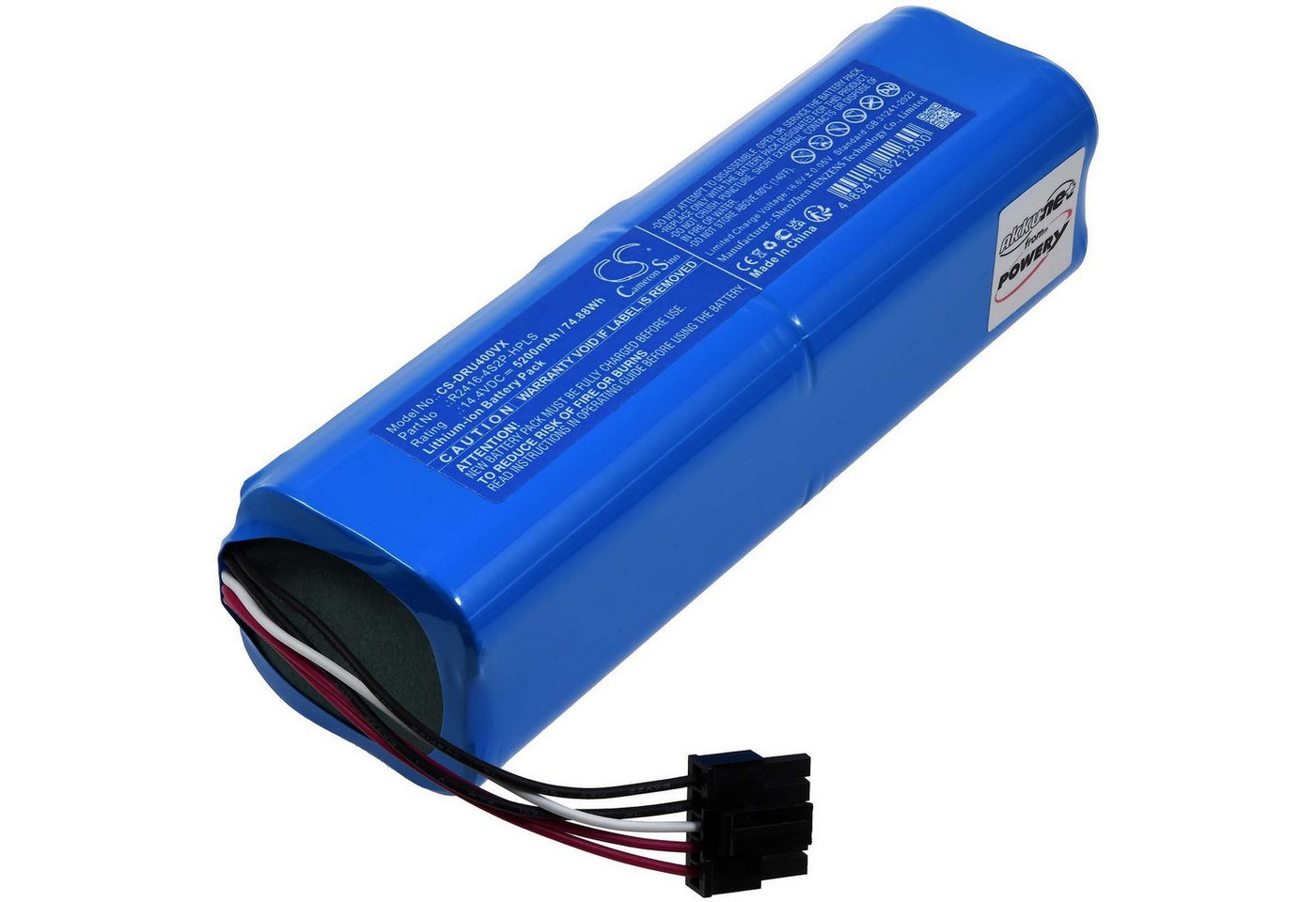 Powery Akku für Dreame Bot X30 Ultra Staubsauger-Akku 5200 mAh (14.4 V) von Powery