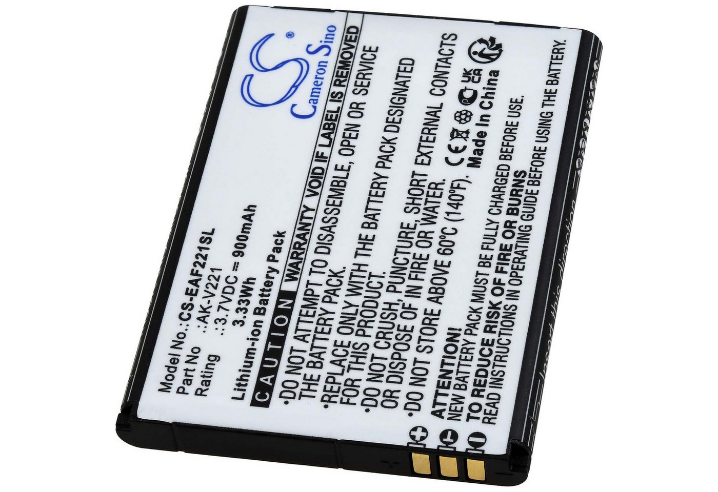 Powery Akku für Emporia Typ AK-V221 Handy-Akku 900 mAh (3.7 V) von Powery