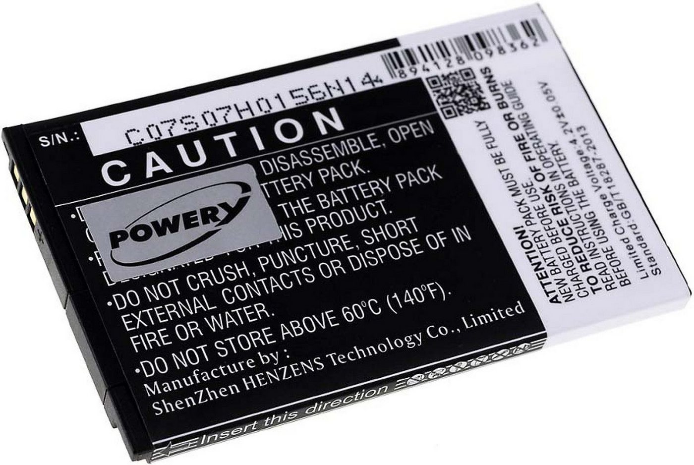 Powery Akku für Emporia V50 Handy-Akku 1050 mAh (3.7 V) von Powery
