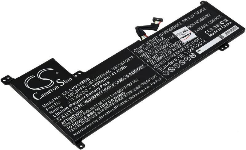 Powery Akku für IdeaPad 3-17IML05 1WC007HAU Laptop-Akku 3700 mAh (11.25 V) von Powery