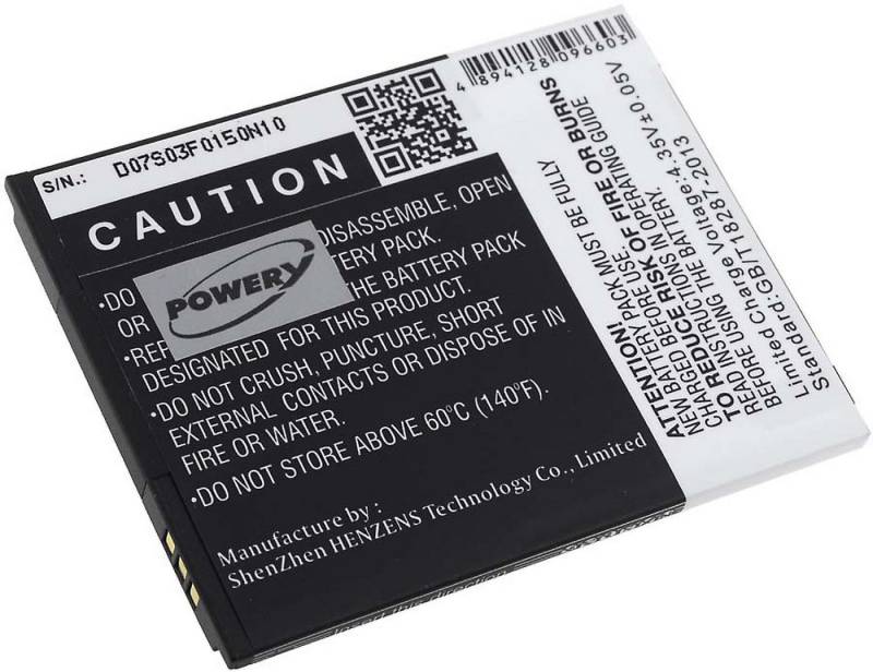 Powery Akku für Mobistel Cynus T8 Smartphone-Akku 2000 mAh (3.8 V) von Powery