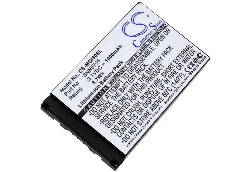 Powery Akku für Motorola Typ SNN5705 Handy-Akku 1000 mAh (3.7 V) von Powery