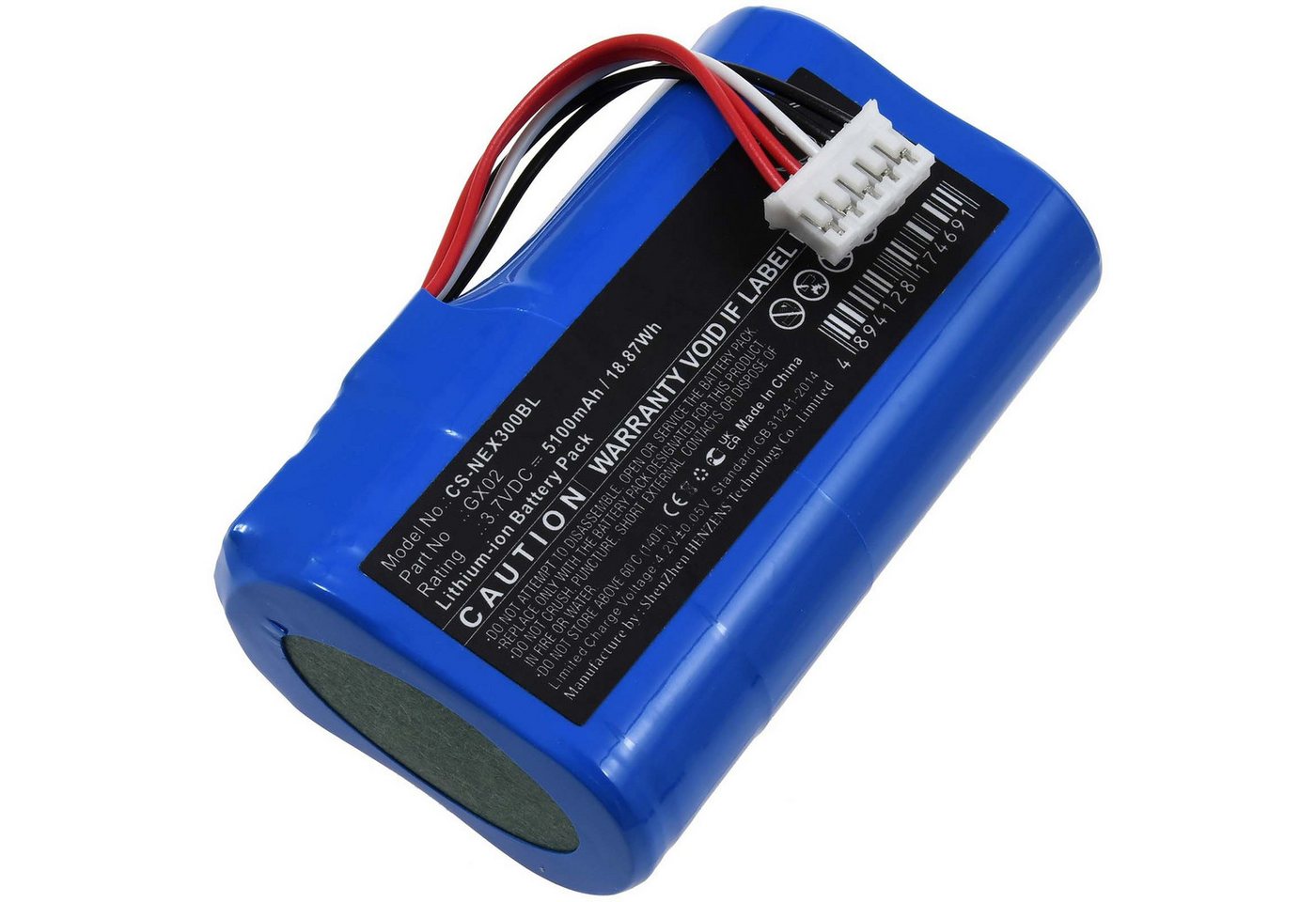 Powery Akku für Nexgo Typ GX02 Akku 5100 mAh (3.7 V) von Powery