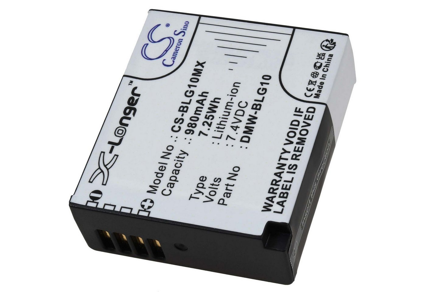 Powery Akku für Panasonic DMC-TZ81 Kamera-Akku 980 mAh (7.4 V) von Powery