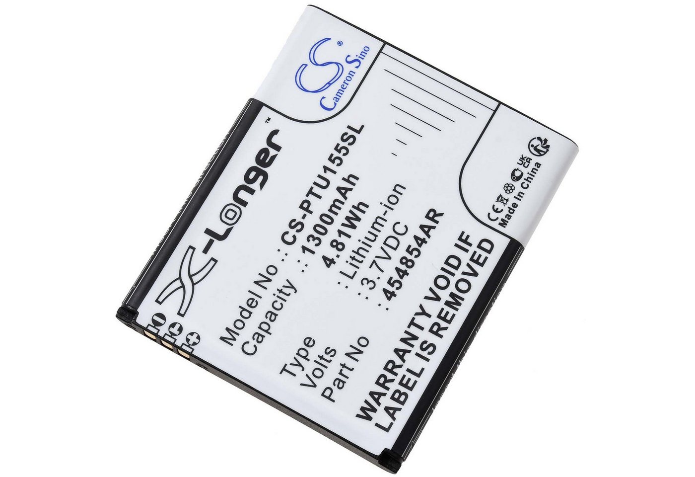 Powery Akku für Panasonic KX-TU150 KX-TU155 KX-TU160 Handy-Akku 1300 mAh (3.7 V) von Powery