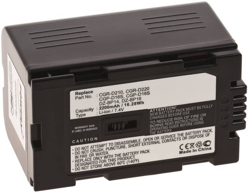 Powery Akku für Panasonic NV-DS15 Kamera-Akku 2200 mAh (7.4 V) von Powery