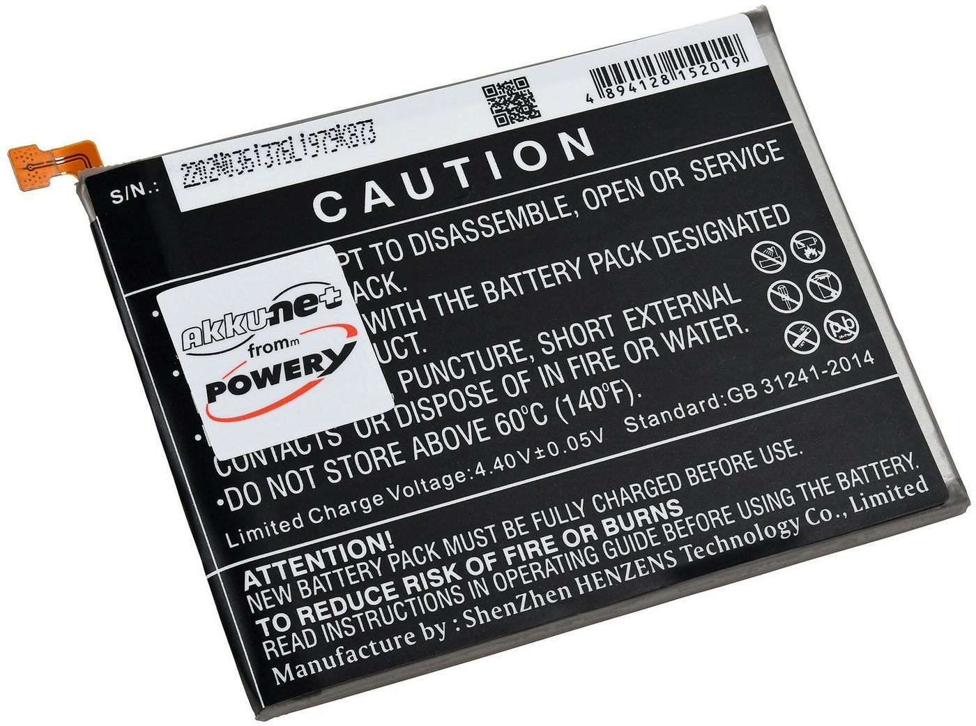 Powery Akku für Samsung Galaxy A71 Smartphone-Akku 4100 mAh (3.85 V) von Powery