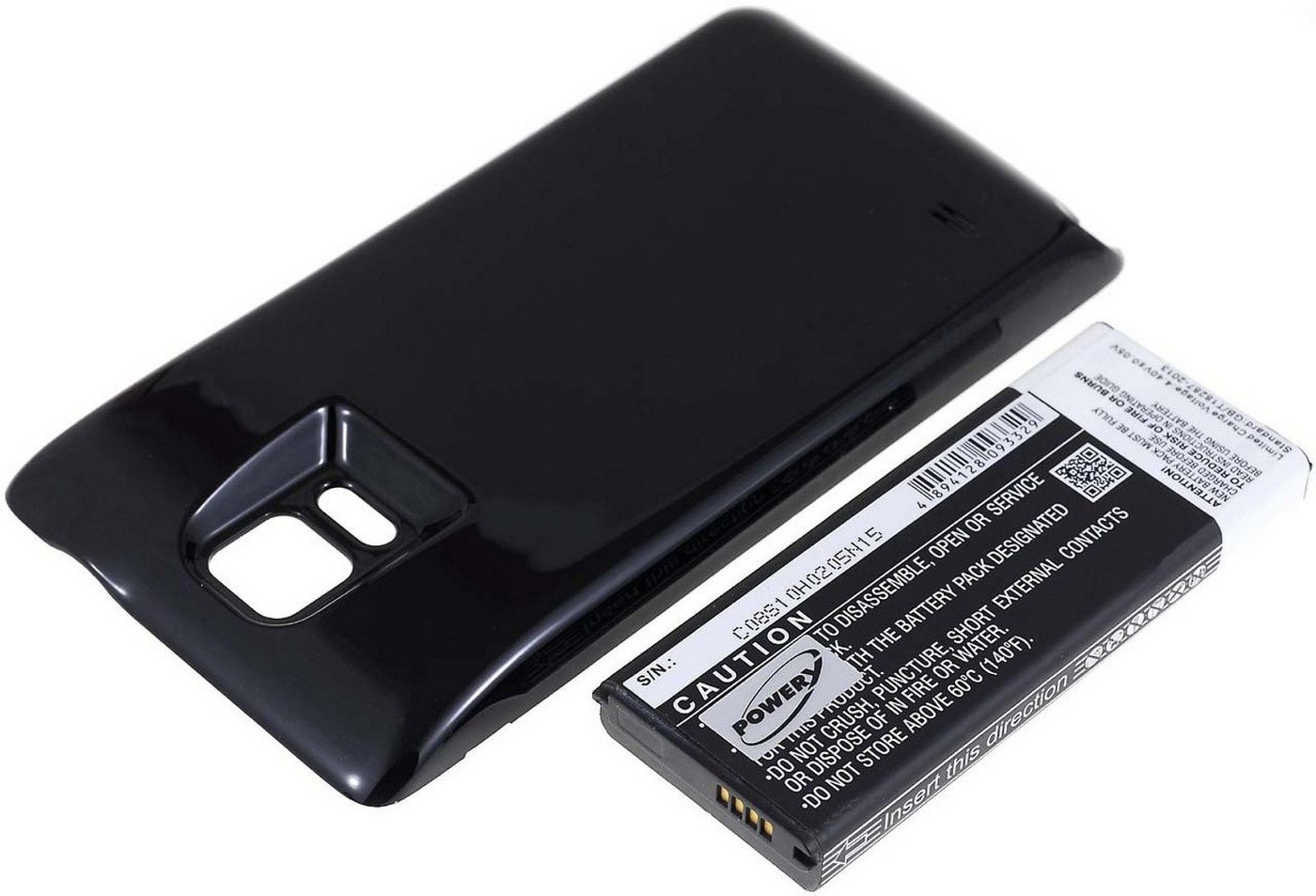 Powery Akku für Samsung Galaxy Note 4 LTE 6000mAh Schwarz Smartphone-Akku 6000 mAh (3.9 V) von Powery