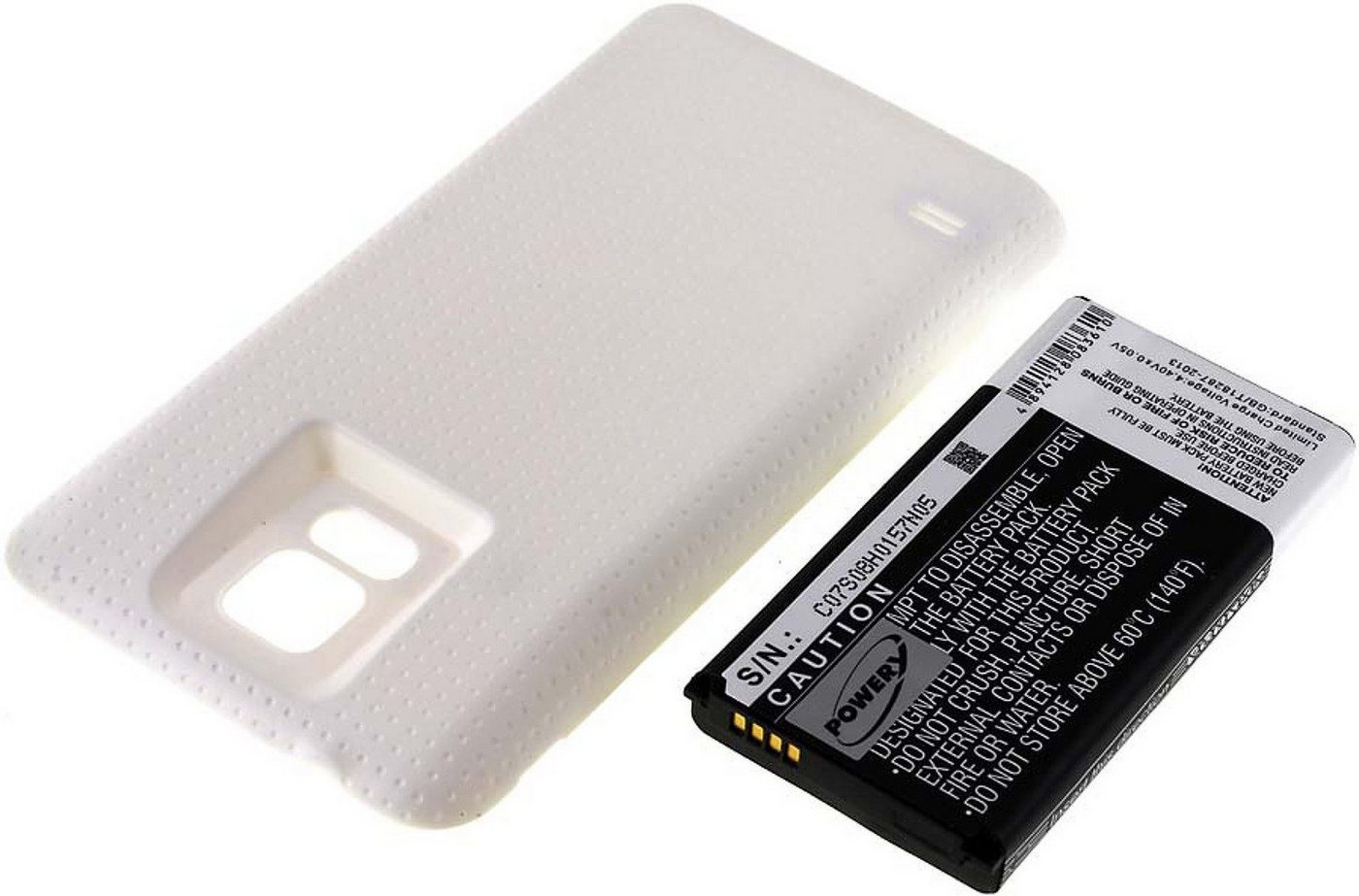 Powery Akku für Samsung Galaxy S5 LTE Weiß 5600mAh Smartphone-Akku 5600 mAh (3.85 V) von Powery
