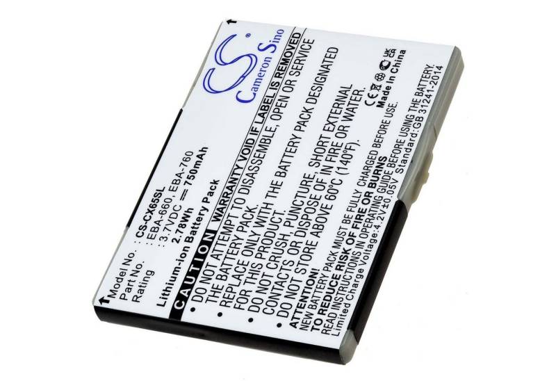 Powery Akku für Siemens SP65 Handy-Akku 750 mAh (3.7 V) von Powery