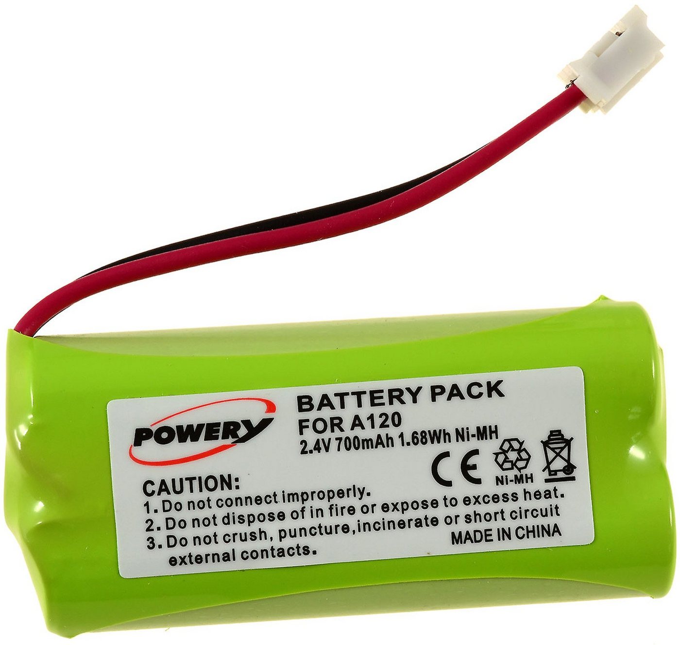 Powery Akku für Siemens gigaset AS15 Akku 700 mAh (2.4 V) von Powery