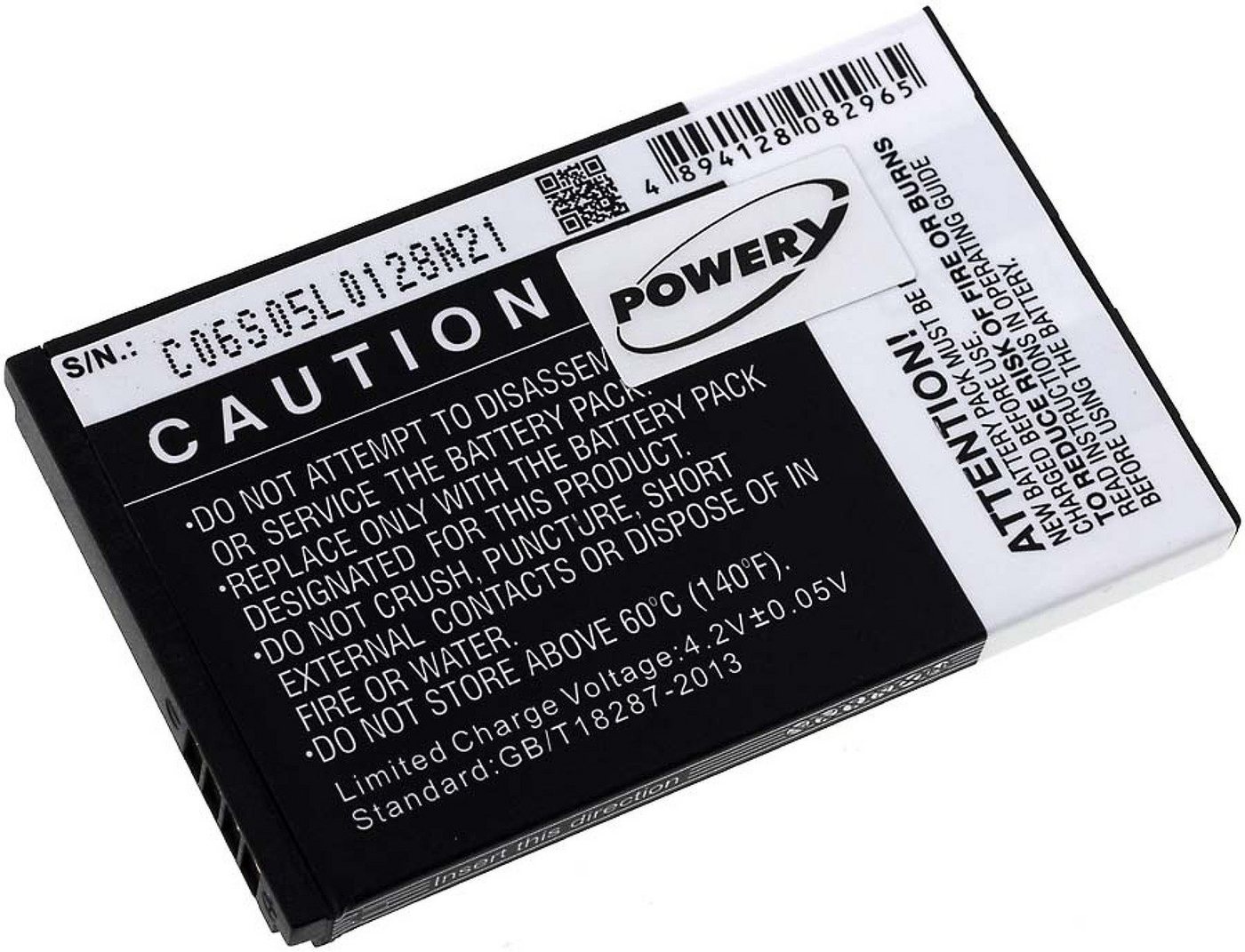 Powery Akku für Simvalley Typ PX-3423-675 Handy-Akku 1200 mAh (3.7 V) von Powery