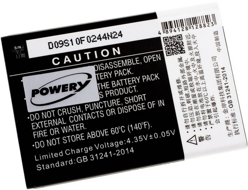 Powery Akku für Smartphone ZTE Typ Li3814T43P3h634445 Smartphone-Akku 1400 mAh (3.8 V) von Powery
