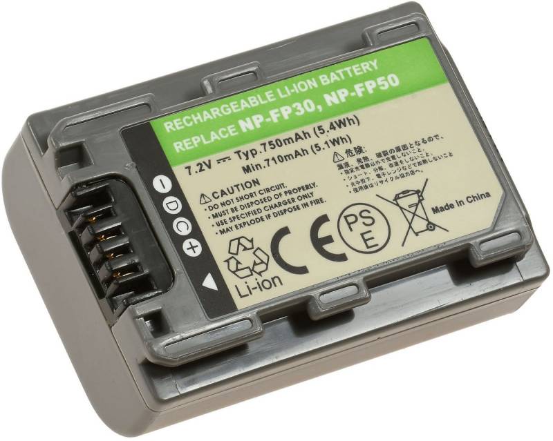 Powery Akku für Sony DCR-HC20 Kamera-Akku 750 mAh (7.2 V) von Powery