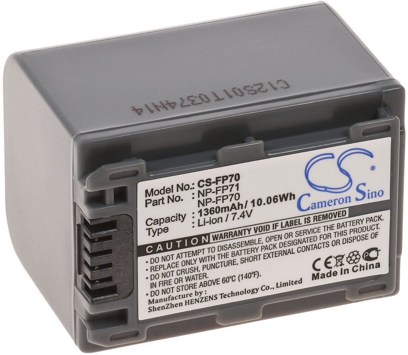 Powery Akku für Sony Typ NP-FP60 1360mAh Kamera-Akku 1360 mAh (7.2 V) von Powery