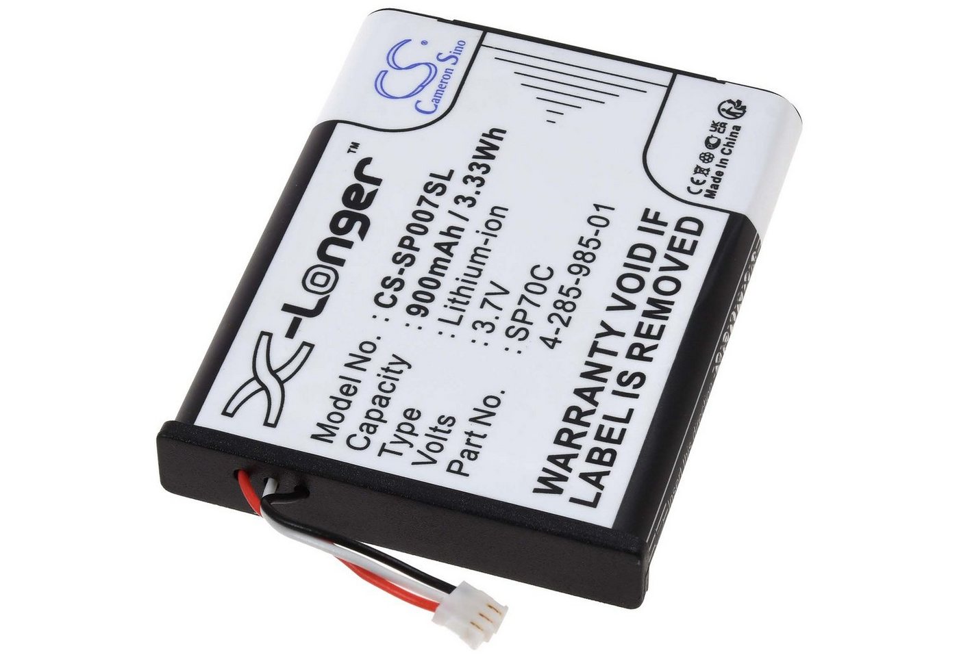 Powery Akku für Sony Typ SP70C Akku 900 mAh (3.7 V) von Powery