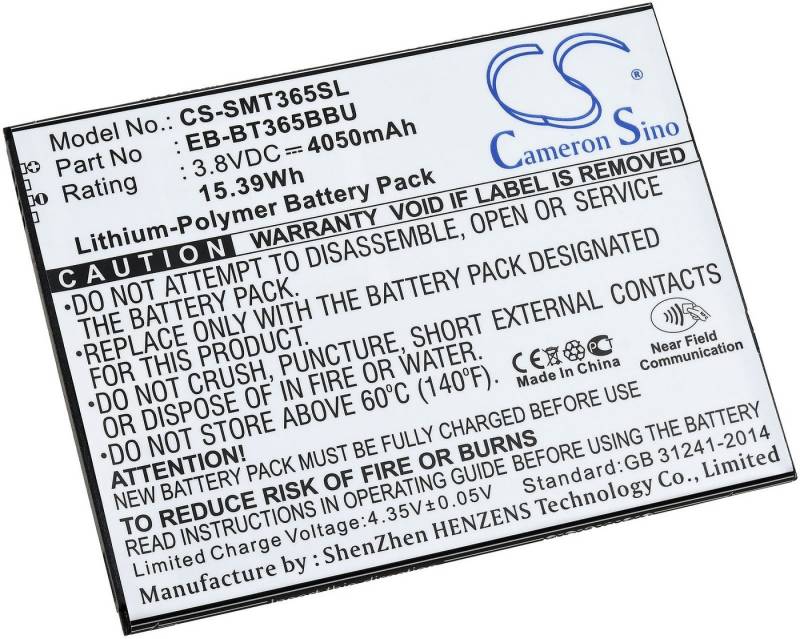Powery Akku für Tablet Samsung Galaxy Tab Active Laptop-Akku 4050 mAh (3.8 V) von Powery