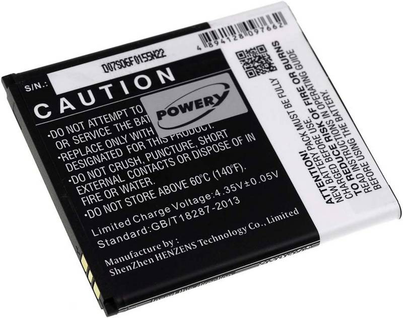 Powery Akku für Wiko Birdy 4G Smartphone-Akku 2100 mAh (3.8 V) von Powery