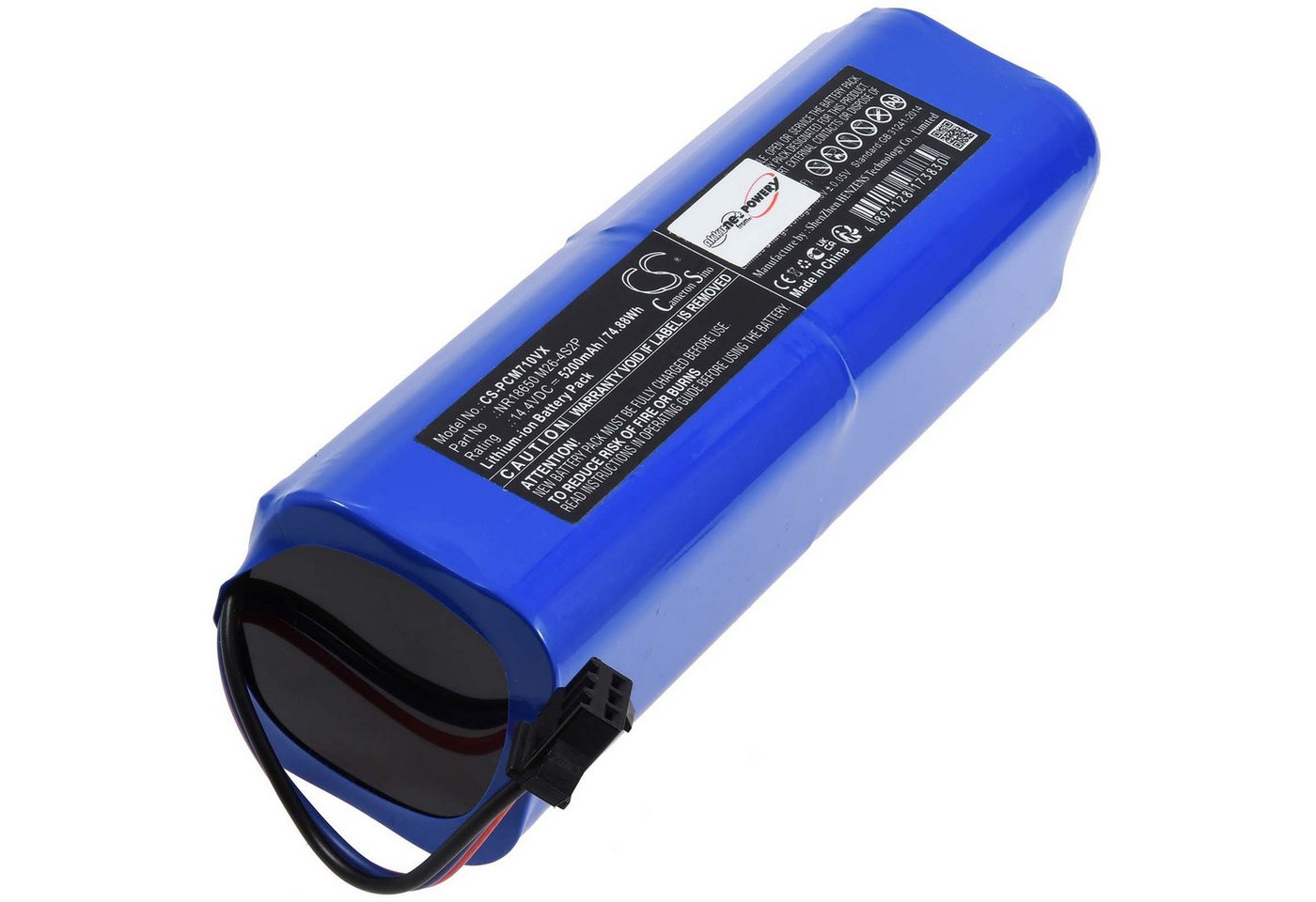 Powery Akku für Xiaomi Viomi alpha 2 Pro alpha 2 Pro Plus Staubsauger-Akku 5200 mAh (14.4 V) von Powery