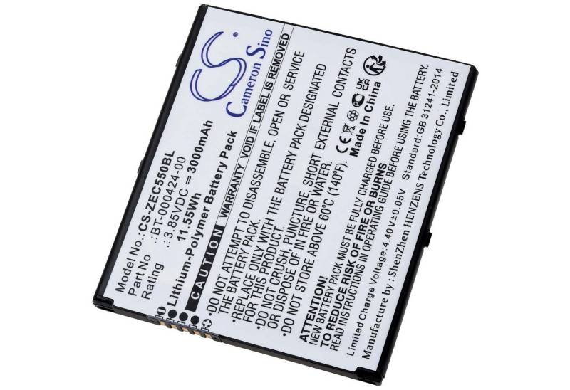 Powery Akku für Zebra EC50 EC55 Akku 3000 mAh (3.85 V) von Powery