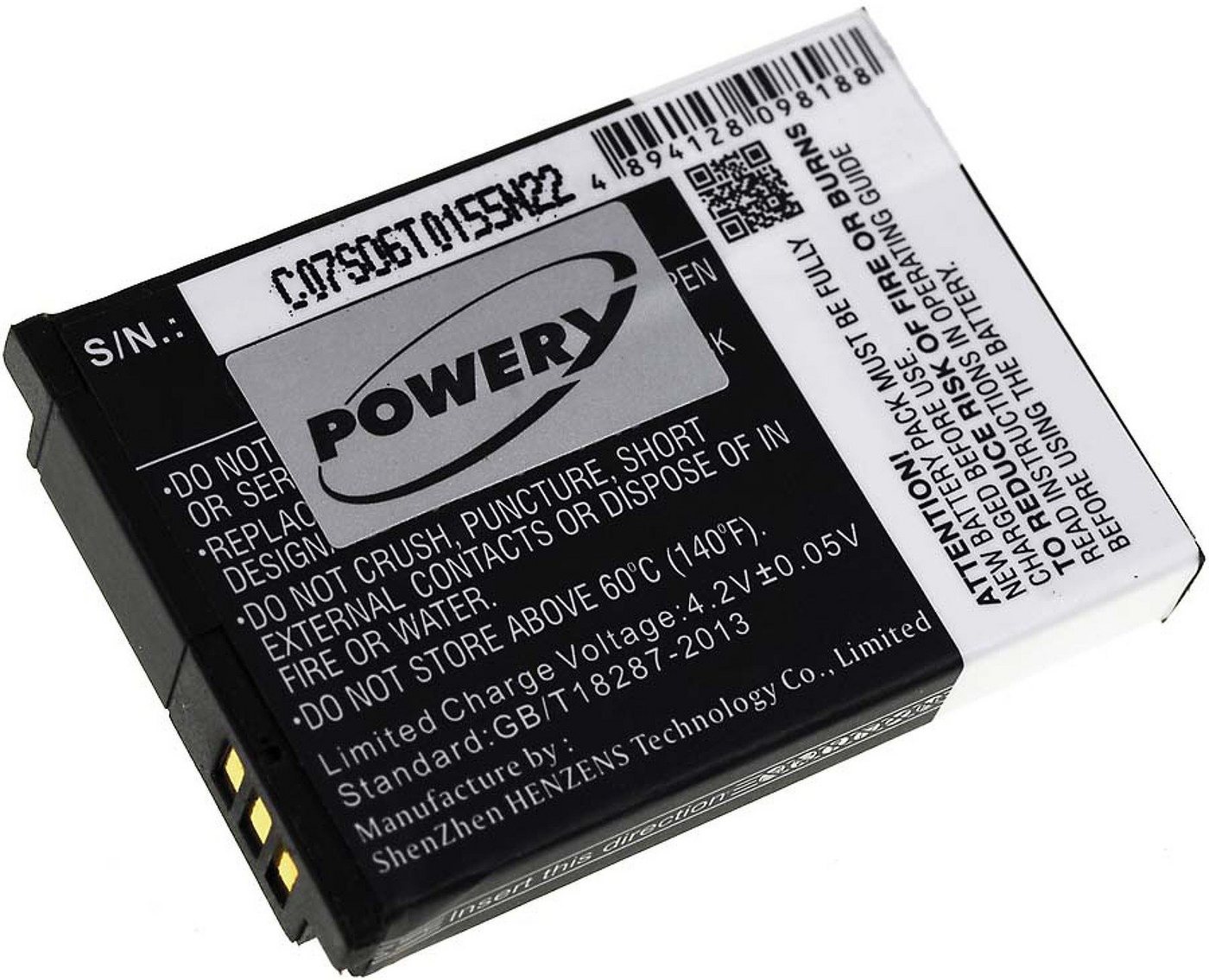 Powery Akku für Zoom Q4 Kamera-Akku 1050 mAh (3.7 V) von Powery