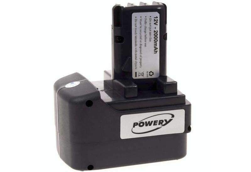 Powery Akku für metabo Akkuschrauber BS12 Impuls Akku 2000 mAh (12 V) von Powery