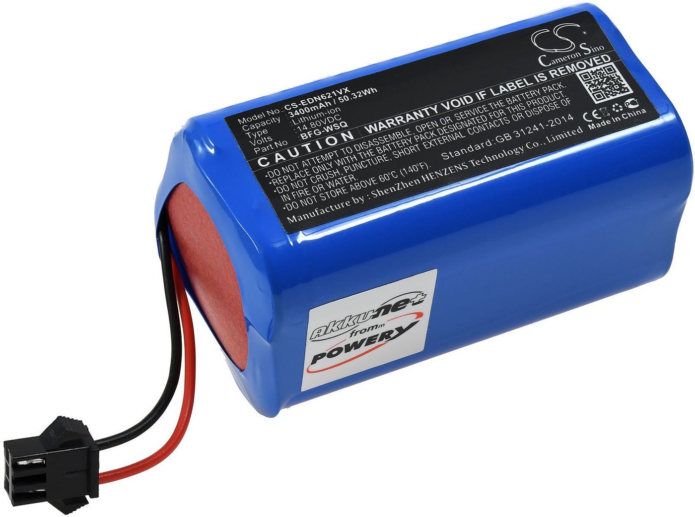 Powery Powerakku für Eufy RoboVac 11 Staubsauger-Akku 3400 mAh (14.8 V) von Powery