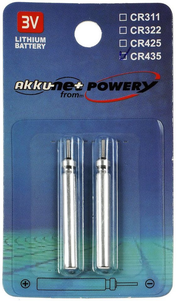 Powery Stabbatterie CR435 2er Blister Batterie, (3 V) von Powery