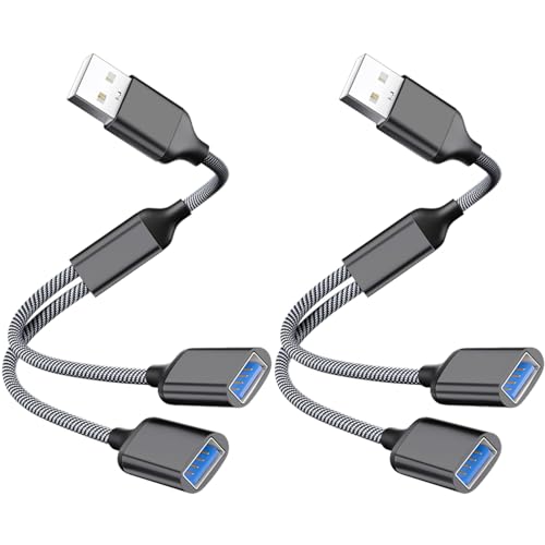 Powice 2X US B Splitter, US B Splitter 1 zu 2 USB2.0 Kabel, US B Verteiler, US B Adapter, USB Doppelstecker Geeignet für die Datenübertragung über die USB-Schnittstellenerweiterung Powice 2X US B Splitter, US B Splitter 1 zu 2 USB2.0 Kabel, US B Verteiler, US B Adapter, USB Doppelstecker Geeignet für die Datenübertragung über die USB-Schnittstellenerweiterung von Powice