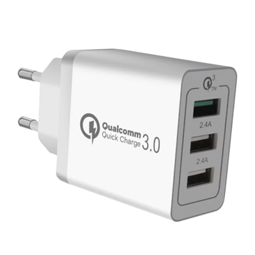 Powice 30W 3 Ports US B A Ladegerät, QC3.0 18W+12W Schnellladegerät, 12V/1.5A/5V/2.4A USB Ladegerät Mehrfach,USB Stecker Mehrfach Geeignet für Mobiltelefone, Kopfhörer, Schreibtischlampen Powice 30W 3 Ports US B A Ladegerät, QC3.0 18W+12W Schnellladegerät, 12V/1.5A/5V/2.4A USB Ladegerät Mehrfach,USB Stecker Mehrfach Geeignet für Mobiltelefone, Kopfhörer, Schreibtischlampen von Powice