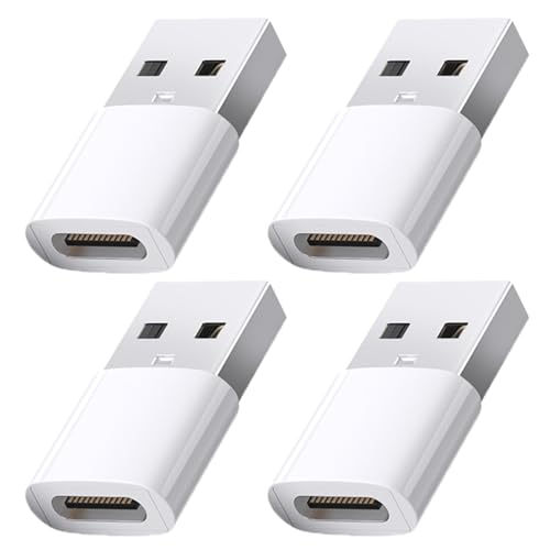 Powice 4X US B C Adapter, USB2.0 Adapter USB C auf US B, Adapter USB C für iPhone 16/15, Unterstützt Datenübertragung, Ladestecker Konvertierungsfunktion Powice 4X US B C Adapter, USB2.0 Adapter USB C auf US B, Adapter USB C für iPhone 16/15, Unterstützt Datenübertragung, Ladestecker Konvertierungsfunktion von Powice