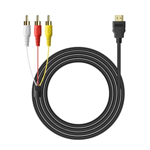 Powice HDMI auf Chinch Kabel 1,5 Meter, HDMI auf Cinch Kabel Audio für Heimkino Präsentationen Streaming, Die Signalkodierung und Dekodierung Nicht Unterstützen Powice HDMI auf Chinch Kabel 1,5 Meter, HDMI auf Cinch Kabel Audio für Heimkino Präsentationen Streaming, Die Signalkodierung und Dekodierung Nicht Unterstützen von Powice