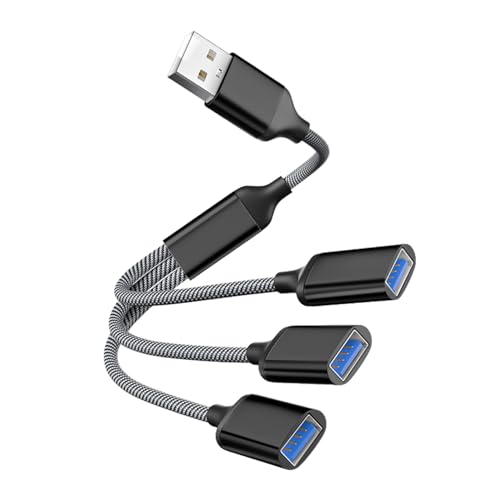 Powice US B Splitter, US B Splitter 1 zu 3 USB 2.0 Kabel, US B Verteiler, US B Adapter, US B Doppelstecker Geeignet für die Datenübertragung über die USB-Schnittstellenerweiterung Powice US B Splitter, US B Splitter 1 zu 3 USB 2.0 Kabel, US B Verteiler, US B Adapter, US B Doppelstecker Geeignet für die Datenübertragung über die USB-Schnittstellenerweiterung von Powice