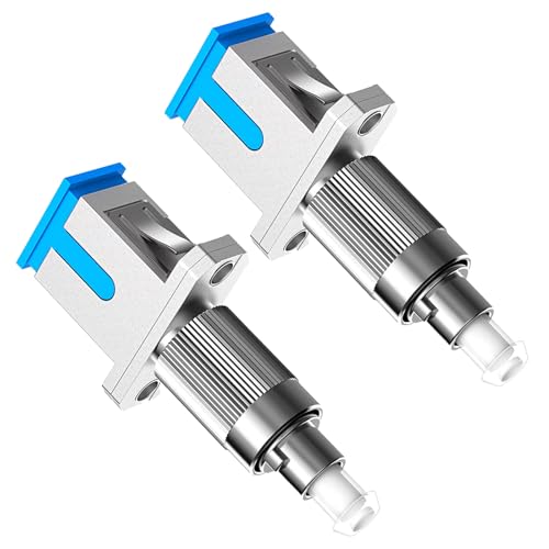 Poyiccot 2er-Pack FC auf SC Adapter, FC/UPC Stecker auf SC/UPC Buchse, Hybrid-optischer Adapter, Glasfaseranschluss, Einzelmodus, 9/125um SM Optisches Ausrüstungswerkzeug für optische Leistungsmesser Poyiccot 2er-Pack FC auf SC Adapter, FC/UPC Stecker auf SC/UPC Buchse, Hybrid-optischer Adapter, Glasfaseranschluss, Einzelmodus, 9/125um SM Optisches Ausrüstungswerkzeug für optische Leistungsmesser von Poyiccot