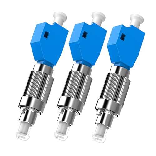 Poyiccot 3er-Pack FC-Stecker auf LC-Buchse, Einzelmodus 9/125um FC/UPC-Stecker auf LC/UPC-Buchse, Glasfaser-Adapter-Koppler, Simplex-UPC-Hybrid-Glasfaser-Konverter für optische Leistungsmessgeräte Poyiccot 3er-Pack FC-Stecker auf LC-Buchse, Einzelmodus 9/125um FC/UPC-Stecker auf LC/UPC-Buchse, Glasfaser-Adapter-Koppler, Simplex-UPC-Hybrid-Glasfaser-Konverter für optische Leistungsmessgeräte von Poyiccot