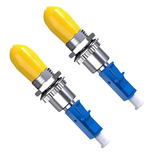 Poyiccot LC-auf-ST-LWL-Adapter, Einzelmodus, 9/125um LC/UPC-Stecker auf ST/UPC-Buchse, Hybrid-Faser-Adapter-Koppler für optisches Leistungsmessgerät, 2 Stück Poyiccot LC-auf-ST-LWL-Adapter, Einzelmodus, 9/125um LC/UPC-Stecker auf ST/UPC-Buchse, Hybrid-Faser-Adapter-Koppler für optisches Leistungsmessgerät, 2 Stück von Poyiccot