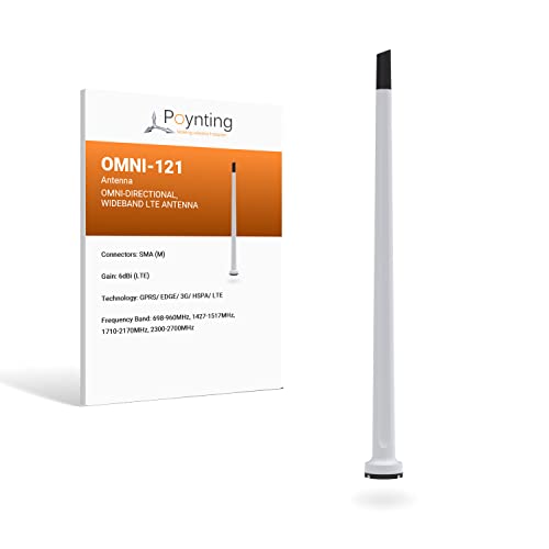 POYNTING Antennas LTE/GSM Mast/Wand A-OMNI-0121-01-V3 weiß SMA (M) 5m 6dBi Rundstrahl/Wand SMA-M LTE von Poynting