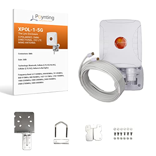 Poynting XPOL-1-5G Hotspot Omnidirektionale Antenne | 2X2 MIMO | 617-3800 MHz | 4G/LTE 5G | 3,5dBi | SMA (M) von Poynting
