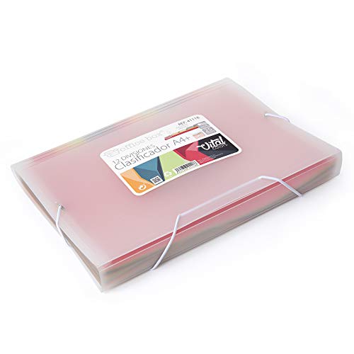 Fächermappe Akkordeon Dokumenten-Organizer Vital Colors mit 12 Innenabteilungen und Verschluss mit Rundgummi, Format A4 von PracticDomus