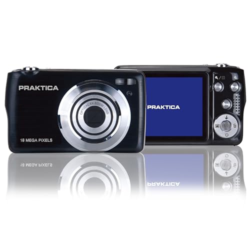Praktica Kompakte Digitalkamera Schwarz 18MP 8X optischer Zoom Einstiegslevel für Anfänger, Kinder, Studenten von Praktica
