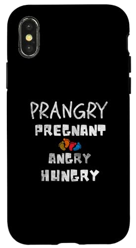 Hülle für iPhone X/XS Prangry Schwangere wütend hungrig Schwangerschaft Definition Frauen von Prangry Pregnancy Apparel