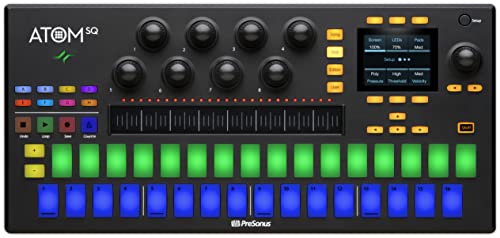 PreSonus ATOM SQ, hybrider MIDI-Keyboard / Pad-Performance und Produktions-Controller mit software bundle inklusiv Studio One Artist, Ableton Live Lite und mehr for Recording, Streaming und Podcasting von PreSonus