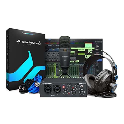 PreSonus AudioBox 96 Studio - USB-Audio-Interface, Bundle für Aufnahme und Produktion mit Mikrofon, Kopfhörer & Software, 25th Anniversary Edition PreSonus AudioBox 96 Studio - USB-Audio-Interface, Bundle für Aufnahme und Produktion mit Mikrofon, Kopfhörer & Software, 25th Anniversary Edition von PreSonus