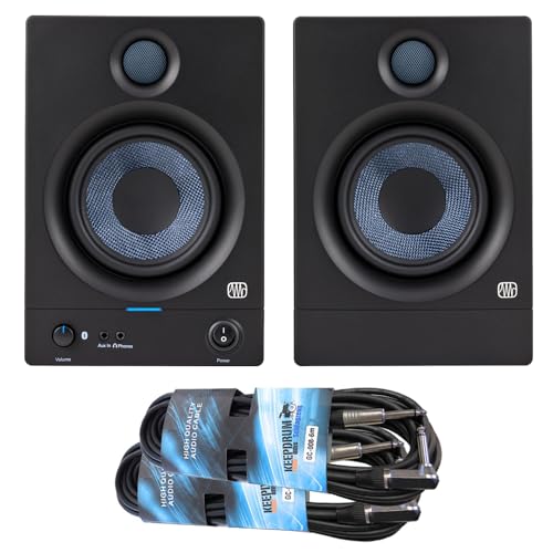PreSonus Eris 5 BT II Generation Aktive Bluetooth Studio Monitor-Boxen Lautsprecher 2nd Gen + 2X keepdrum Klinkenkabel PreSonus Eris 5 BT II Generation Aktive Bluetooth Studio Monitor-Boxen Lautsprecher 2nd Gen + 2X keepdrum Klinkenkabel von PreSonus