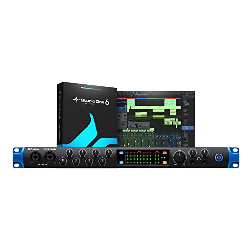 PreSonus Studio 1824c, 18 Eingänge/20 Ausgänge, 192 kHz, USB-C Audio Interface mit Software-Bundle inklusive Studio One Artist, Ableton Live Lite DAW und mehr für Aufnahme, Streaming und Podcasting von PreSonus