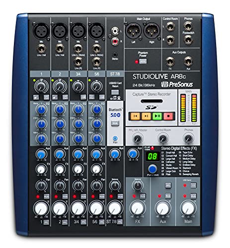 PreSonus StudioLive AR8c Analog-Mixer/Audio-Interface 8-Kanal-USB-C-kompatibel/SD-Stereo-Recorder von PreSonus