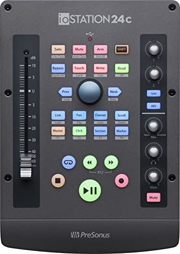 PreSonus ioStation 24c, 2x2 USB-C Audio Interface und Production DAW Controller mit Software Bundle für Aufnahme, Podcasting und Musikproduktion von PreSonus